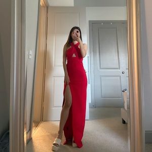 Lovers + Friends Red halter maxi long dress